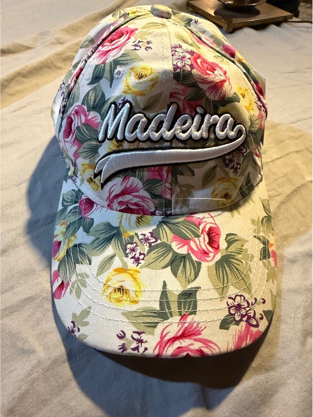 Madeira Floral Baseball Cap with Adjustable Strap
